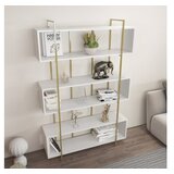 Hanah home Bruti Polica za knjige od bijelog zlata 120x180x29,6 cm, bijela | Eponuda.ba