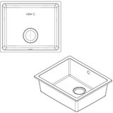 Sandonna SUDOPERA JOANNA CRNA MAT 550x450/194 mm | ePonuda.com