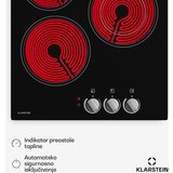 Klarstein Staklokeramička ploča za kuhanje EasyCook | 3 zone za kuhanje | 4700 W | 11 razina snage | 45 cm | shoptok.hr