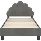  Otroški posteljni okvir z vznožjem Temno siva 80 x 160 cm Žamet, (5000104543) | Shoptok.si