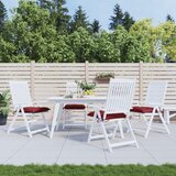 vidaXL Jastuci za stolice 4 kom boja vina 40x40x7 cm tkanina Oxford | shoptok.hr