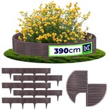 KADAX Obroba trate Vrtna palisada Ograja za vožnjo rjava 390 cm 5 kosov, (5000358127) | Shoptok.si