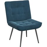  Stolica za opuštanje sa osloncem za noge plava baršunasta | shoptok.hr