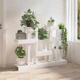  Stalak za biljke bijeli 104,5 x 25 x 77,5 cm masivna borovina | shoptok.hr