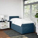 Box spring krevet s madracem plavi 100x200 cm baršunasti | shoptok.hr