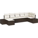 Sjedeća garnitura za vrt 7 kom. Smeđa poliratan 319 x 154 x 69 cm | Shoptok.si