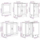  11-dijelni set kuhinjskih ormarića Porto konstruiranog drva | shoptok.hr