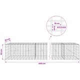  Gabion s žicom debljine 3,5 mm i mrežom 5x10 cm 650x20x50 cm | shoptok.hr