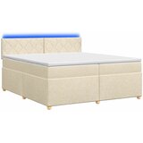  Boxspring krevet s madracem Krem 200 x 200 cm Tkanina | shoptok.hr