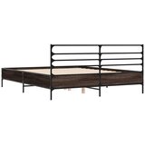  Okvir za krevet smeđi hrast 120x190cm konstruirano drvo i metal | shoptok.hr