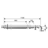 Ariston koaksijalni komplet dimovoda 80/125 | shoptok.hr
