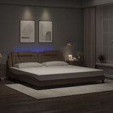  Okvir kreveta Viana s LED-om bez madracaboja cappuccina 200 x 200 cm Cijene