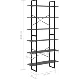 vidaXL visoka omara siva 100x30x210 cm trdna borovina | Shoptok.si