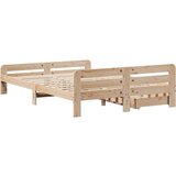 vidaXL Posteljni okvir brez vzmetnice 150x200 cm trdna borovina | Shoptok.si
