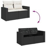 vidaXL 10-dijelni set vrtnih sofa s jastucima crni od poliratana | shoptok.hr
