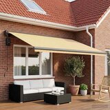  Zamjensko platno za tendu Žuta i bijela 450 × 300 cm Poliester | shoptok.hr