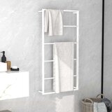vidaXL Stojalo za brisače belo 60x10x116 cm jeklo | Shoptok.si