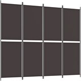 Sobna pregrada s 4 panela smeđa 200 x 220 cm od tkanine | shoptok.hr