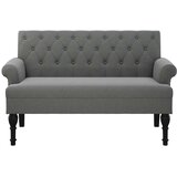  Klupa s naslonom tamno siva 120x62x75,5 cm tkanina | shoptok.hr