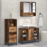 vidaXL set namještaja za kupaonicu 3 pcs staro drvo 80 x 33 x 60 cm Cijene