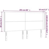  Posteljno vzglavje temno rjavo 203x16x118/128 cm blago, (20933368) | Shoptok.si