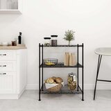 vidaXL Stalak za pohranu s 3 razine 60 x 35 x 76 cm crni 150 kg | shoptok.hr