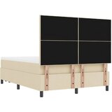  s opruga kutije s uzglavljem Krema 140 x 190 cm tkanina | shoptok.hr