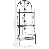  Stalak za biljke s 3 razine crni 52 x 28 x 128 cm željezni | Eponuda.ba