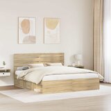  Krevetna konstrukcija Sonoma 200 x 200 cm Čvrsto borovo drvo | shoptok.hr