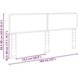  Uzglavlje s uzglavljem Crni hrast 180 cm Konstruirano drvo | shoptok.hr