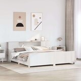  Posteljni okvir brez vzmetnice bel 200x200 cm trdna borovina, (21611444) | Shoptok.si