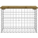  Vrtna klupa s gabionskim dizajnom 63 x 31,5 x 42 cm od borovine | shoptok.hr
