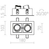 Red Design Rendl - R12857 - LED ugradna svetiljka BONDY 2xLED/7W/230V | Eponuda.com