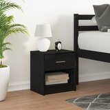  Noćni ormarić s ladicom crni 39x28x41 cm | Eponuda.com