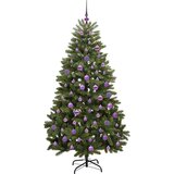 vidaXL Umjetno božićno drvce S LED lampica Zelena 180 cm PVC i metal | shoptok.hr