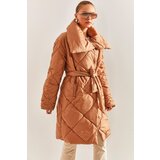 Bianco Lucci Women's Metal Buttoned Diamond Patterned Oversize Puffer Coat | Eponuda.ba