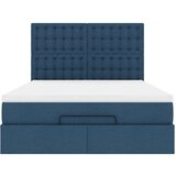 vidaXL Otomanski okvir kreveta s madracem plavi 140x200cm od tkanine | shoptok.hr
