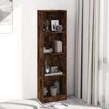 vidaXL Knjižna omara 4-nadstropna dim. hrast 40x24x143 cm inženir. les Cene