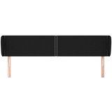  Uzglavlje s ušima crni 203x23x78/88 cm od tkanine | shoptok.hr
