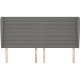  Uzglavlje s ušima tamnosivo 163x23x118/128 cm od tkanine | shoptok.hr
