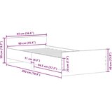  Okvir kreveta bez madraca boja hrasta artisan 90x200 cm | shoptok.hr