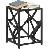  Stolić s prozirnom staklenom površinom 30x30x41 cm čelik | shoptok.hr