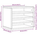  Organizator za stol boja hrasta 36x26x29,5 cm konstruirano drvo | shoptok.hr
