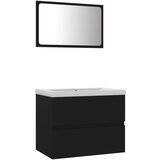  Set kupaonskog namještaja od iverice crni | shoptok.hr