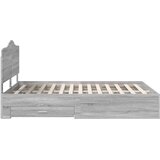  Krevetna konstrukcija s ladicama Siva Sonoma 140 x 200 cm 206 x 143 x 100 cm | Shoptok.si
