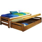  Drveni dječji krevet Aron s ladicom - bijeli - 160x80 cm - Madrac PE pjena 8 cm-spužvasti madrac | shoptok.hr