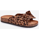 Boto Ladies Slippers With Clear On Cork Sole Leopard Brown Sercele | shoptok.hr