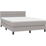  Krevet box spring s madracem svjetlosivi 140x200 cm od tkanine | shoptok.hr