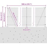  Ograde od lanca s betonskom podlogom 10 x 1,2 m Zelena Mreža | Eponuda.ba