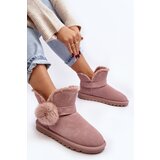 Boto Pink Women's Suede Snow Boots with Cutouts Eraclio | Shoptok.si
